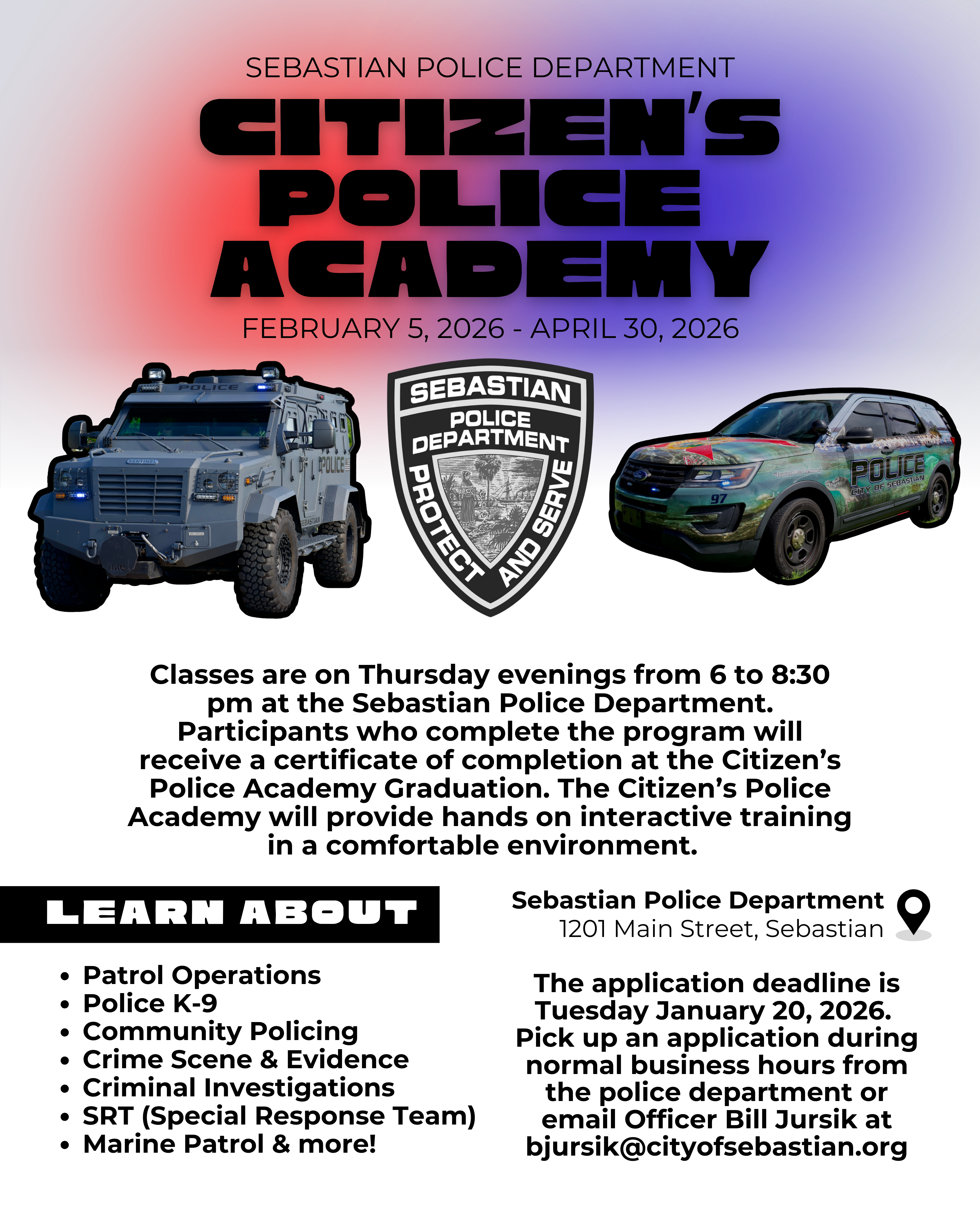 Citizens Academy Flyer 2026