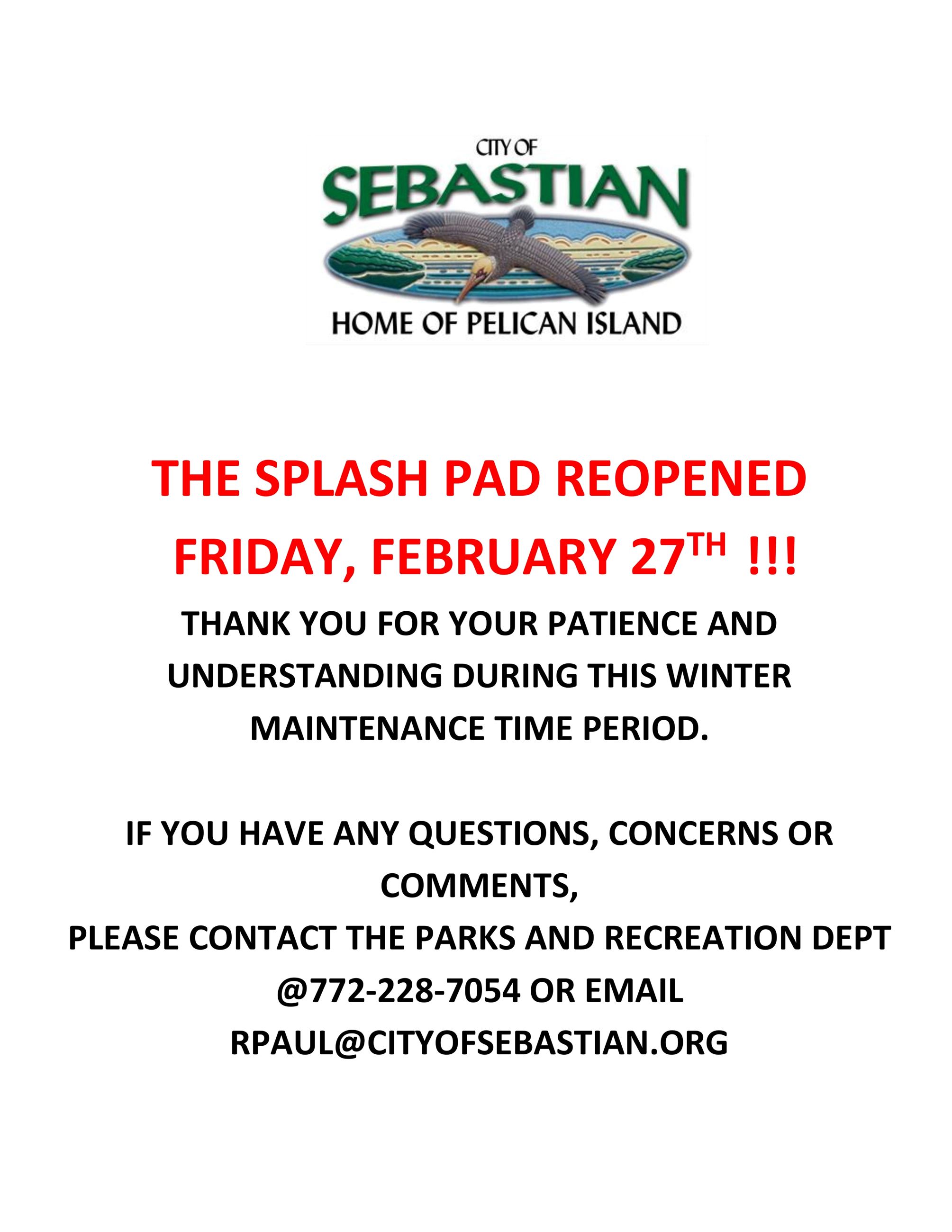 SplashPad  Reopened 02.27.2026